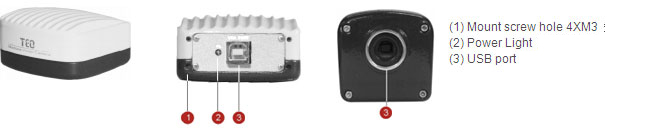 Professional USB industrial ￡medical colour CMOS cameras外观及功能描述