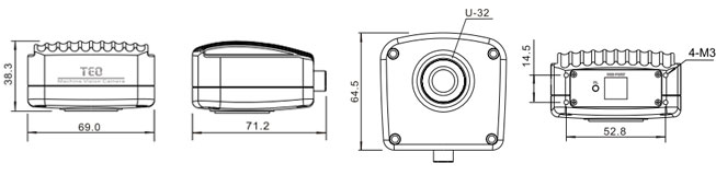 Professional USB industrial ￡medical colour CMOS cameras尺寸