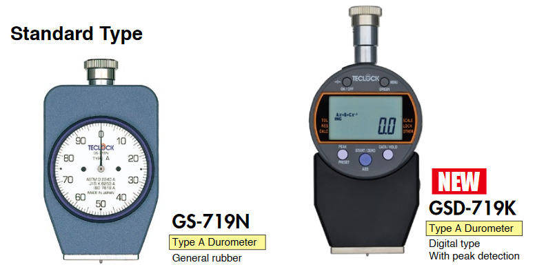 Đồng hồ đo độ cứng cao su Durometer Teclock GS-719P, GSD-719K, GSD-720K, GSD-721K, GSD-719K-R, GSD-720K-R