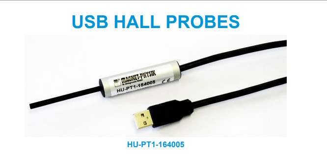 MAGNET-PHYSIK USB Hall probes HU-ST1-184605, HU-SA1-264605, HU-PT1-164005, HU-PA1-4805