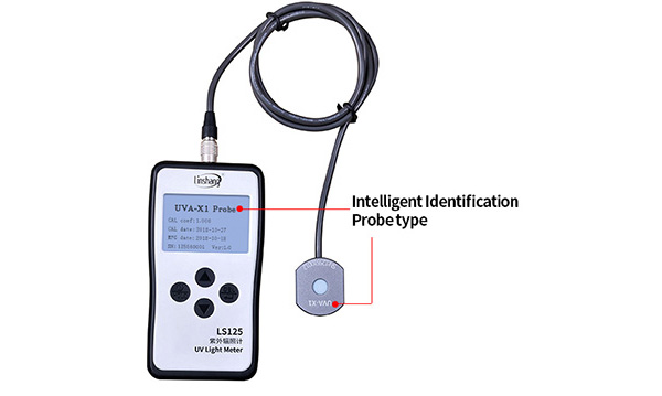 UV light meter and the probe UV light meter and the probe