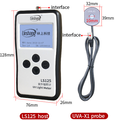UV light meter appearance UV light meter appearance