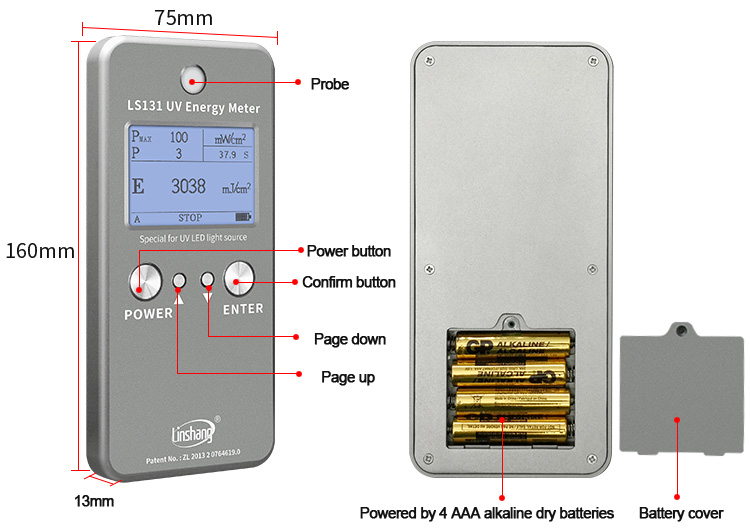 UV energy meter dimension UV energy meter dimension