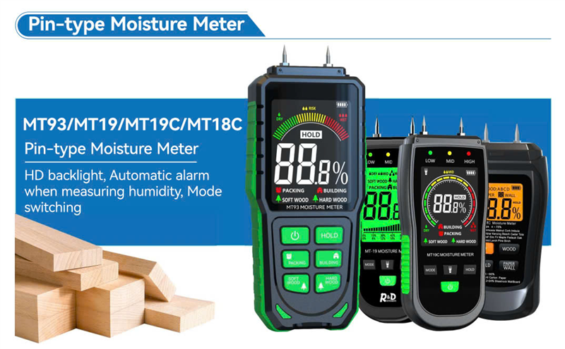 Máy đo độ ẩm Pin-type Moisture Meter R&D MT93, MT19, MT19C, MT18C