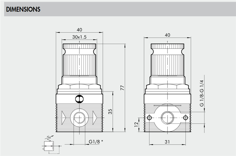 Bộ điều khiển Micro-regulator Metal Work 5107004, 5107003, 5107002, 5107001, 5207004, 5207003, 5207002